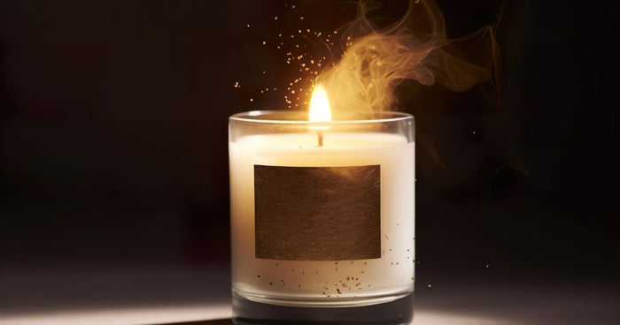 candle with smoke